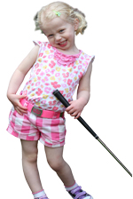 Devanet golf belt worn by Evie